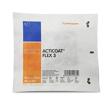 Imagem de Curativo Acticoat Flex 3 - Antimicrobiano com Prata - 10x10cm - Smith&Nephew