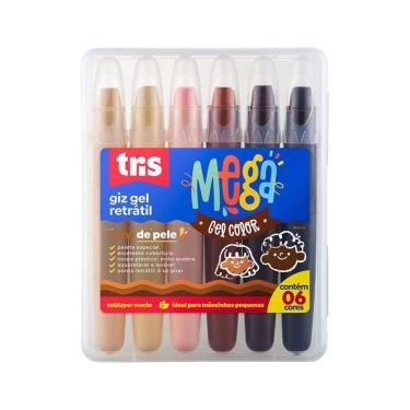 Imagem de Giz De Cera Retrátil Tris Mega Gel Color Tons De Pele