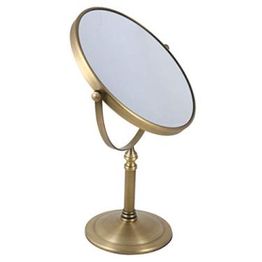Imagem de 1 Unidade Espelho De Aumento Dupla Face Espelho De Pé Espelho De Mesa Espelho De Maquilhagem Giratório Espelho De Rotação De 360 ​​graus Espelho Circular Viagem Mascarar Irregular