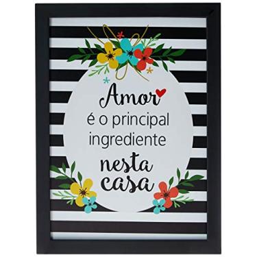 Imagem de Arte Maníacos Quadro Decorativo Amor é o Principal - 32,5x23cm (Moldura caixa em laca preta)