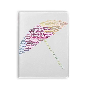 Imagem de Guarda-chuva arco-íris Lgbt Wordcloud caderno capa de goma diário capa macia