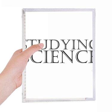 Imagem de Caderno de frases curtas para estudar, ciências, folhas soltas, diário recarregável, papelaria