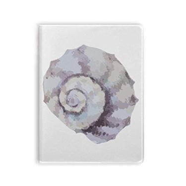 Imagem de Caderno colorido com ilustração de caracol da vida marinha capa de goma diário capa macia