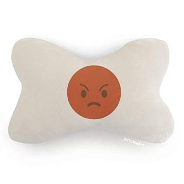 Imagem de DIYthinker Almofada Angry Red Cute Online Chat Happy Car Trim Neck Decor Almofada para encosto de cabeça