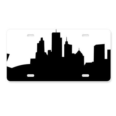 Imagem de DIYthinker Austrália arranha-céus e placa de licença de Ópera de Sydney Acessório de aço inoxidável para decoração de carro