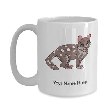 Imagem de Caneca personalizada de tigre quoll, copo de café tigre quoll, ideia de presente tigre quoll, copo tigre personalizado quoll, caneca personalizada de tigre quoll - caneca de café de 445 ml