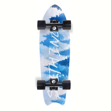 Imagem de 27in Beginner Skateboard, Dovetail Surf Skate Longboard, 8 Camadas Northeast Maple Mini Cruiser Skate Longboard Adequado Para Crianças, Adolescentes E Adultos,D
