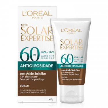 Imagem de Protetor Solar Facial Loréal Expertise Antioleosidade Fps 60 Core 5.0