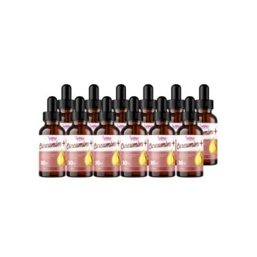 Imagem de Kit Com 12 - Curcumina em Gotas Curcumim+ I Cúrcuma e Colágeno Tipo II 30ml Nataly