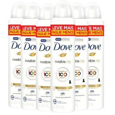 Imagem de Kit Desodorante Aerosol Dove Invisible Dry 250ml C/6 Unidades