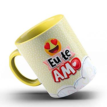Imagem de Caneca namorados emoji eu te amo (Amarela)