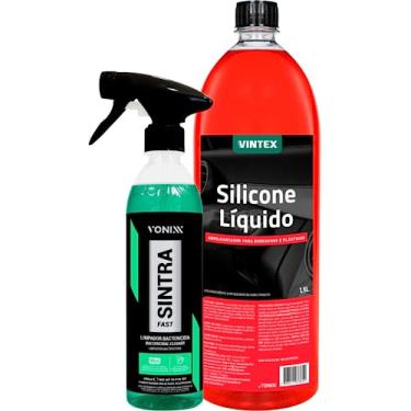 Imagem de Silicone Líquido Plástico Painel Automotivo Vintex 1,5l Sintra fast 500 ml Vonixx
