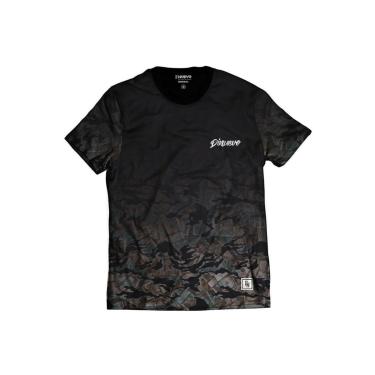 Imagem de Camiseta Swag Degradê Preta Thug Nine Street Wear Cinza-Masculino