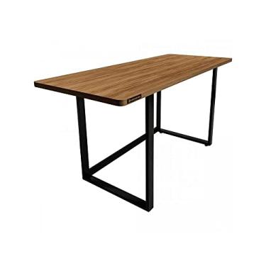 Imagem de HAYONIK, Mesa Para Escritório e Home Office, 1,50 m, Estilo Industrial, Suporta até 150Kg, Amêndola Rústica - MHO 1500,