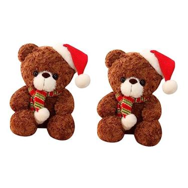 Imagem de Amosfun 2 Pçs Urso De Natal Recheado Preguiça Brinquedo De Pelúcia Presentes Do Miúdo Pelúcia Animais De Pelúcia Urso De Pelúcia Urso Boneca Em Massa Decorar Travesseiro