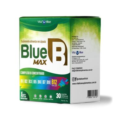 Imagem de BLUE B MAX - COMPLEXO B COM 30 CáPSULAS VITA BLUE 