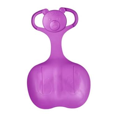 Imagem de kowaku Trenó de neve, trenó deslizante de areia, com alça, prancha de esqui, tobogã, trenó de descida de luge, para crianças, adultos, meninos, meninas, roxo