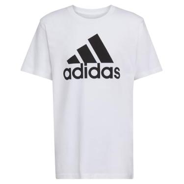 Imagem de adidas Camiseta de algodão de manga curta para meninos, Núcleo branco, M