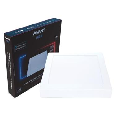 Imagem de Painel Plafon Inteligente LED Smart Wi-Fi compatível com Alexa, linha NEO, 18W, 22x22, Sobrepor, Quadrado, Luz branca e amarela (2700K-6500K), Bivolt, Avant
