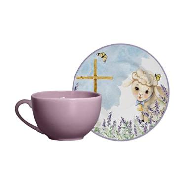 Imagem de Xícara Chá com Pires Blessed Easter Pascoa Alleanza 250 ml 6 un