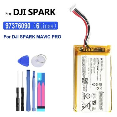 Imagem de Bateria de substituição para DJI Spark PRO  MAVIC AIR  acumulador de controle remoto  plugue de 6