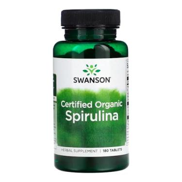 Imagem de Spirulina Orgânica 500mg Swanson 180 Tablets Importado