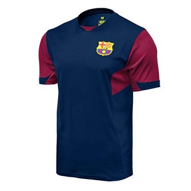 Imagem de Camiseta masculina Icon Sports compatível com FC Barcelona Oficialmente Licenciada Futebol Poly Jersey -07, Azul, G