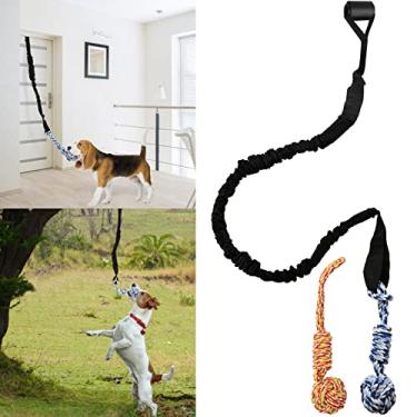Imagem de Brinquedos de corda para cães de mastro de mola para cães ao ar livre brinquedo de puxar da guerra para cães Pitbull de médio a grande porte cordas de exercício suspensas para cães musculares brinquedos interativos (brinquedos de corda para cães)