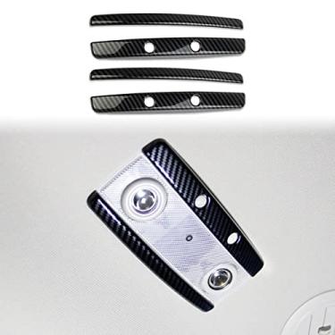 Imagem de crosselec Kit de acabamento de lâmpada de leitura de teto de fibra de carbono para Dodge Durango 2010-2020