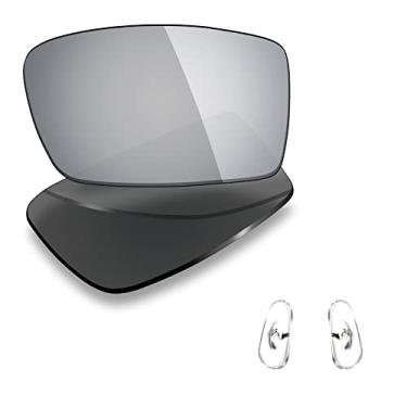 Imagem de Mryok Lentes de reposição polarizadas e peças de nariz para Ray-Ban RB3478 60 mm - Titânio prateado