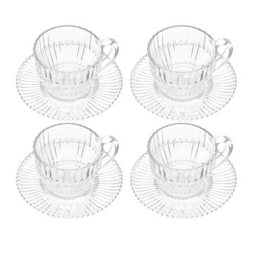 Imagem de Conjunto de 4 Xícaras de Chá de Cristal Imperatriz 220ml - Wolff