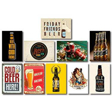 Imagem de Kit Placas Decorativas Cervejas Bar Boteco Mdf - 10 Placas