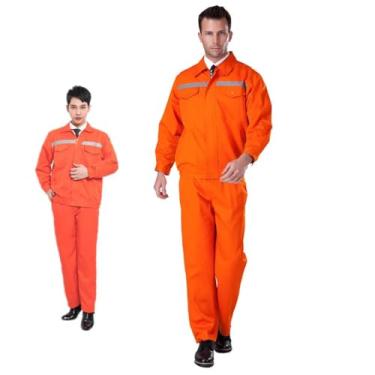 Imagem de Conjunto Uniforme EPI Faixa Refletiva Segurança do Trabalho Obra Eletricista Mecanico Profissional Trabalho Serviço Construtora