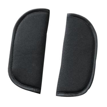 Imagem de Almofadas de alça de assento para carrinho de bebê, protetor portátil, reutilizável, cinto de segurança para assentos seguros para crianças, ombro preto