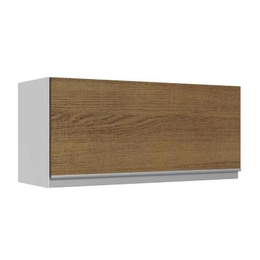 Imagem de Armário Aéreo 100% Mdf 70 Cm 1 Porta Basculante Branco/rustic Acordes Madesa Branco/rustic