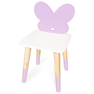 Imagem de Cadeira Infantil de Madeira Borboletinha (Lilás)