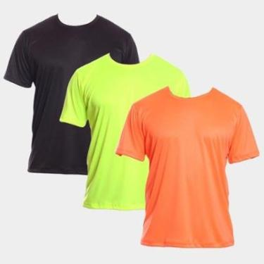Imagem de Kit 3 Camisetas Dry Slim Fit-Masculino