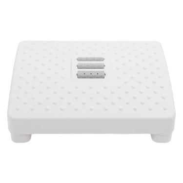 Imagem de Descanso para os pés sob a mesa, banco ergonômico portátil para os pés sob a mesa com textura de massagem e rolo, alívio da pressão para conforto, banco antiderrapante para os
