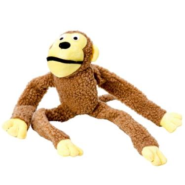 Imagem de Brinquedo Macaco Chalesco para Cães – Pelúcia Interativa para Brincadeiras e Convivência Familiar