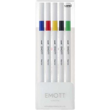 Imagem de Caneta Uni-Ball Mitsubishi Emott N.1 Vivid Colors Com 5