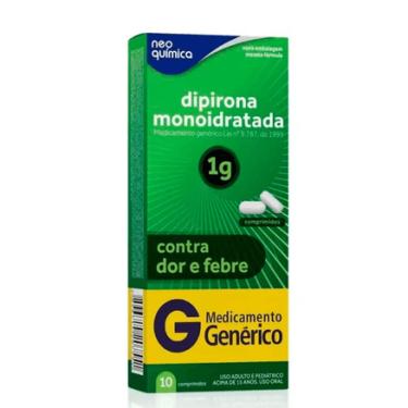 Imagem de Dipirona sódica 1g 10 comprimidos Genérico Neo Química NEO QUÍMICA