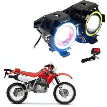 Imagem de Kit Led Farol Milha Moto Honda XR 650 1997 1998 Angel Eye U7 - U7Led