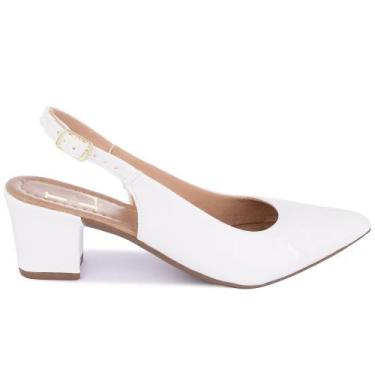 Imagem de Sapato Feminino Scarpin Fivela Bico Fino Aberto Classico - Lizeshoes, 