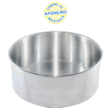Imagem de Forma Para Bolo Redonda Nº 25x10 cm Alta Em Alumínio Alta - Global Alu