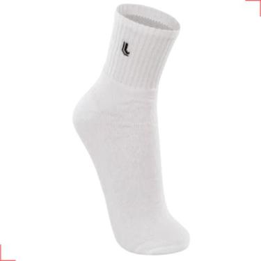 Imagem de Kit 3 Pares Meia Lupo Cano Médio Masculina Esporte, Branco, M
