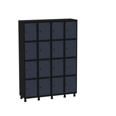 Imagem de Armário Guarda Volume Locker Roupeiro 16 Portas Aço Grp 504/16 - Pandi