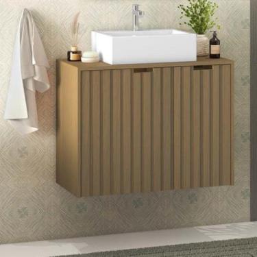 Imagem de Gabinete Suspenso para Banheiro 1 Porta 2 Gavetas Nice - Móveis Bosi