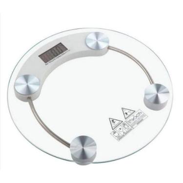 Imagem de Balança Digital Corporal Vidro Academia E Banheiro Até 150kg - tomate