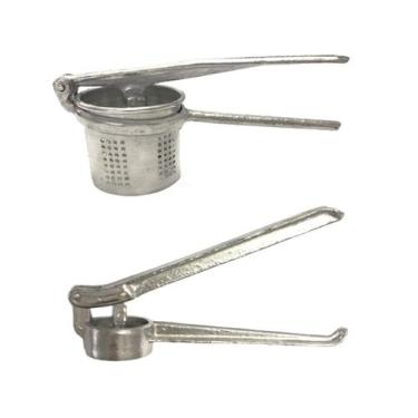 Imagem de Kit Espremedor Triturador Batata e Alho Manual Alumínio - M.K COMERCIO