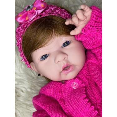 Imagem de Bebê Reborn Pink Barata 100 Silicone (pode Dar Banho )24 Itens Enxoval